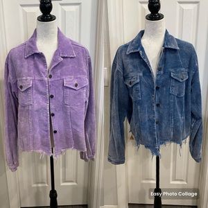 POL Blue Corduroy Jacket NWOT